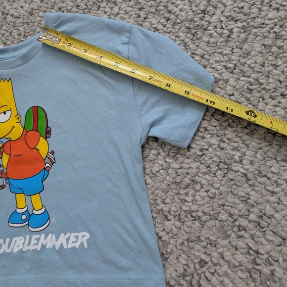 NWOT Unisex Kids (Size Small) Bart Simpson "Troublemaker" T-Shirt with Graphics - Picture 5 of 9